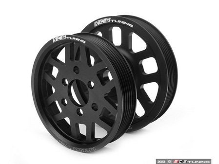 ES#2661260 - 002744ECS01KT - ECS Lightweight Pulley Kit - Black - (NO LONGER AVAILABLE) - Includes our new lightweight crank and power steering pulleys to help your engine realize its full potential - ECS - 
