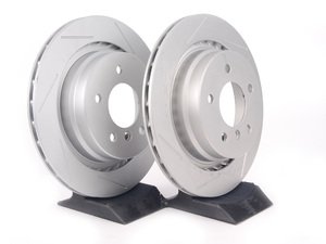 ES#2190232 - 2227177SLGMTLRA - Rear Slotted Brake Rotors - Pair (312x20) - Featuring GEOMET protective coating offering superior rust protection for long lasting, great looking rotors. - ECS - 