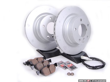 ES#2649789 - 34216855005KT - Rear Brake Service Kit - Featuring Zimmermann rotors and ECS DD23 "Daily Driver" ceramic pads. - Assembled By ECS - BMW