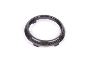 ES#79582 - 51160406348 - JCW Carbon Fiber Drink Ring Holder - Rear - (NO LONGER AVAILABLE) - Trim located on the single rear cup holder - Genuine MINI - 