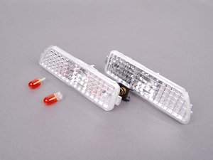 ES#4852 - 1J0998001KT1 - Smooth Style Bumper Side Marker Set - Clear - (NO LONGER AVAILABLE) - Clear side markers with jeweled lenses - ECS - 