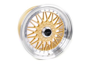 ES#2695690 - 010-21MK4 - 18" Style 010 Wheels - Set Of Four - (NO LONGER AVAILABLE) - 18"x9" ET30 5x100 - Gold with 2.5" machined lip - Alzor - 