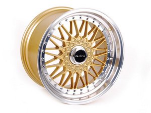 ES#2723804 - 010-22SQKT2 - 18" Style 010 Wheels - Set Of Four - (NO LONGER AVAILABLE) - 18x10" ET30 57.1CB 5x112. Gold with machined lip - Alzor - 