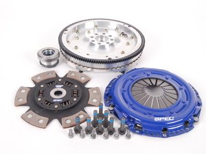 ES#2576033 - SA863KT - Stage 3 Clutch Kit - Lightweight Aluminum Flywheel (9lb) - Features a 6 puck, sprung hub disc with a torque rating of 580 ft/lbs - Spec Clutches - Audi