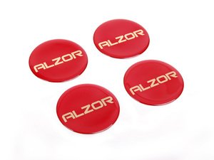 ES#2678472 - AZ698MMRKT - Center Cap Sticker Kit - Red - Set Of Four - Add a custom touch to your Alzor 010 & 881 wheels - Alzor - Audi BMW Volkswagen MINI