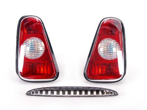 ES#2580923 - 63210150980 - Tail Light Euro Set / Third Brake Light - Kit - (NO LONGER AVAILABLE) - Full rear tail light set with clear third brake light & clear turn -7/2004 - Genuine European Mini - 