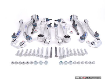 ES#250814 - 4B3498510Cmy - Heavy Duty Complete Front Control Arm Kit - Includes all front control arms and hardware - plus heavy duty tie rod ends and sway bar end links! - Meyle HD - Audi Volkswagen