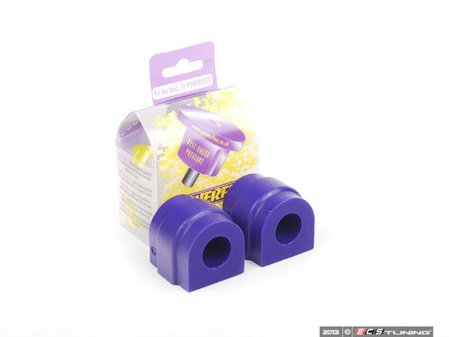 ES#2651363 - PFR5-4609-21.5x2 - E46 M3 Performance Polyurethane Rear Sway Bar Bushing Set - Stiffer bushings allow sway bars to work at their fullest potential. For 21.5mm rear sway bar. - Powerflex - BMW