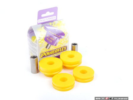 ES#2651653 - PFR5-416X2 - Performance Polyurethane Rear Upper Shock Mount Set - Allows rear shocks to perform to their fullest for optimum suspension efficiency. Includes both sections of the upper shock mount. - Powerflex - BMW