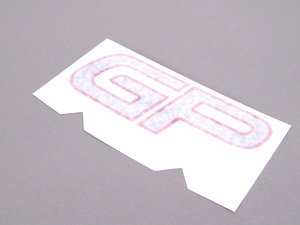 ES#2641999 - 51147331074 - Red Adhesive Film, Hood, Inner - GP2 - GP lettering decal that mounts on the hood scoop - Genuine MINI - MINI