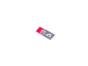 ES#438437 - 8E0853736D2ZZ - "S4" Grille Nameplate - Red/Chrome - (NO LONGER AVAILABLE) - Replace or add the S4 nameplate to your front grille - Genuine Volkswagen Audi - 