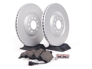 ES#257466 - 1J0698052 - Front Brake Service Kit - Featuring ECS V5 rotors and ECS DD23 ceramic pads. - Assembled By ECS - Audi