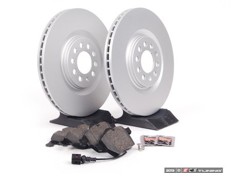 ES#257466 - 1J0698052 - Front Brake Service Kit - Featuring ECS V5 rotors and ECS DD23 ceramic pads. - Assembled By ECS - Audi