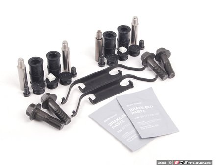 ES#2602804 - 34111156989KT - Front Pad And Rotor Installation Kit - Includes everything to install new front brakes including guide bolts and bushings - Genuine BMW - BMW