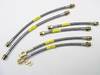 ES#106 - B5A4FWDSSBLK - ECS S/Steel Brake Line Complete Kit, Vinyl Covered DOT-compliant Line - Set of six lines - ECS - 