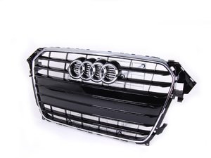 ES#2541013 - 8K0853651GT94 - S-Line Grille Assembly - Glossy Black With Chrome Trim - Clean up or change your look - Genuine Volkswagen Audi - Audi