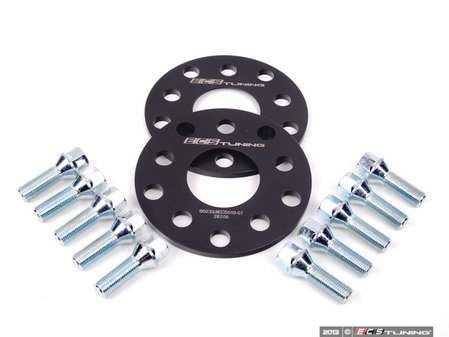 ES#2680966 - ECS10243KTWBLT1 -  ECS Wheel Spacer & Bolt Kit - 7mm With Conical Seat Bolts - Complete kit for two wheels, comes with everything you need to install spacers on your aftermarket wheels - ECS - Audi Volkswagen