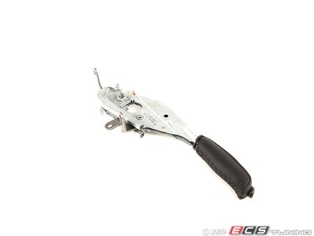 ES#62316 - 34411163961 - E39 Parking Brake Lever Assembly - Includes black leather hand brake handle - Genuine BMW - BMW