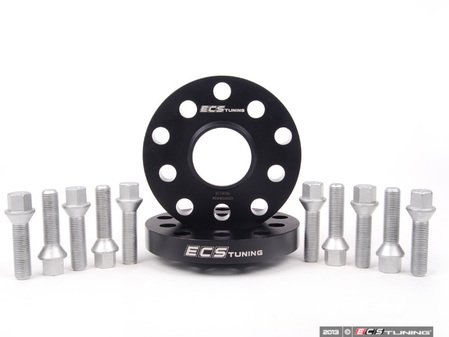 ES#2680976 - ECS40255571WBK1 -  ECS Wheel Spacer & Bolt Kit - 20mm With Conical Seat Bolts - Complete kit for two wheels, comes with everything you need to install spacers on your aftermarket wheels - ECS - Audi Volkswagen