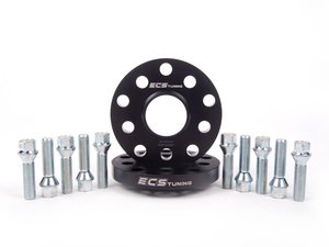 ES#2680977 - 35255571ECSWBK1 -  ECS Wheel Spacer & Bolt Kit - 17.5mm With Conical Seat Bolts - Complete kit for two wheels, comes with everything you need to install spacers on your aftermarket wheels - ECS - Audi Volkswagen