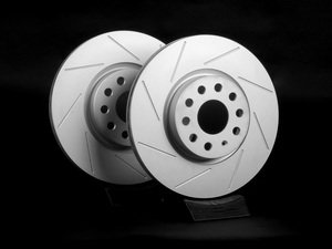 ES#2167541 - 1K0615301AAKT13 - Front Slotted Brake Rotors - Pair (312x25) - (NO LONGER AVAILABLE) - Featuring GEOMET protective coating. - ECS - 