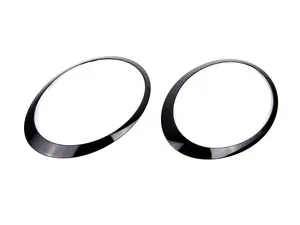 Headlight Trim Ring Jet Black - Set R55 R56 R57 R58 R59