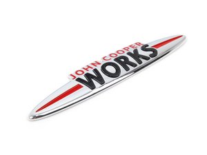 ES#253380 - 51147207930 - JCW Trunk Lid Badge - For JCW models and JCW tuning kits - Genuine MINI - MINI