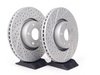 ES#2681191 - 4F0615301EKT7 - Performance Front Brake Service Kit - (NO LONGER AVAILABLE) - Featuring ECS GEOMET Drilled & Slotted rotors and Hawk HPS pads - Assembled By ECS - 