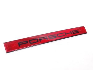 ES#1403506 - 91163143203 - Center Tail Light Reflector Panel - With bold "PORSCHE" script - Genuine Porsche - Porsche