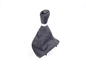 ES#47533 - 25118037304 - M Perforated Shift Knob - 6 Speed - Black leather shift knob - Genuine BMW - BMW