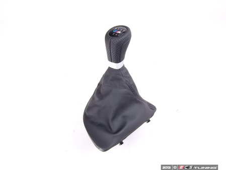 ES#47533 - 25118037304 - M Perforated Shift Knob - 6 Speed - Black leather shift knob - Genuine BMW - BMW