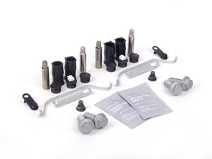 ES#2593978 - 34111157038KT2 - Front Pad And Rotor Installation Kit - Includes everything to install new front brakes including guide bolts and bushings  - Genuine BMW - BMW