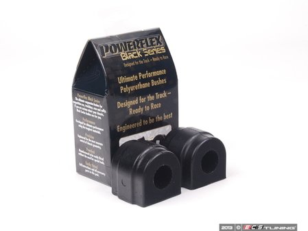 ES#2651065 - PFF5-4602-26Bx2 - E46 M3 Race Polyurethane Front Sway Bar Bushing Set - Stiffer bushings allow sway bars to work at their fullest potential. For 26mm front sway bar. - Powerflex Black Series - BMW