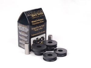ES#2650605 - PFR5-416Bx2 - Race Polyurethane 10mm Rear Upper Shock Mount Set - Allows rear shocks to perform to their fullest for optimum suspension efficiency. Includes both sections of the upper shock mount. - Powerflex Black Series - BMW