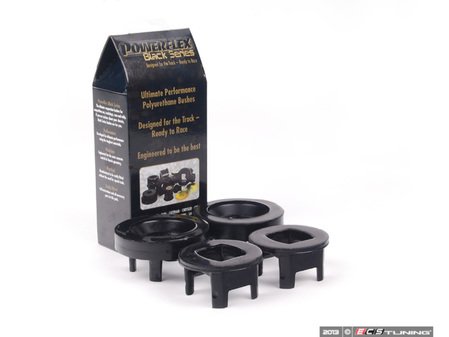 ES#2651983 - PFR5-423Bx2 - Race Polyurethane Subframe Inserts - Rear Position Set - A more planted subframe means a more planted rear end and better handling - Powerflex Black Series - BMW
