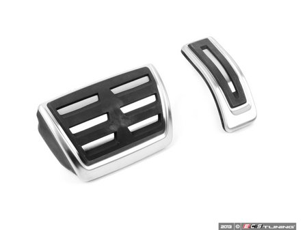ES#2603121 - 4H0721891KT2 - S4/S5/SQ5 Pedal Set - Includes the brushed aluminum throttle and brake pedals - Genuine Volkswagen Audi - Audi