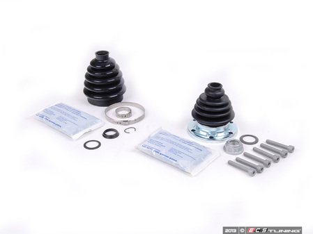 ES#2592839 - 1K0498201KT2 - rear inner and outer CV boot Refresh Kit - Priced Each - (NO LONGER AVAILABLE) - Inner & outer boot replacements with hardware for one axle - Assembled By ECS - 