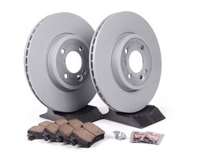 ES#2598242 - 34116768933KT16 - Front Brake Service Kit - Featuring Zimmerman rotors and ECS DD23 Daily Driver ceramic pads - Assembled By ECS - MINI