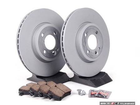 ES#2598242 - 34116768933KT16 - Front Brake Service Kit - Featuring Zimmerman rotors and ECS DD23 Daily Driver ceramic pads - Assembled By ECS - MINI