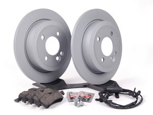 ES#2597268 - 34111502891KT16 - Rear Brake Service Kit - Featuring Zimmerman rotors and ECS DD23 Daily Driver ceramic pads - Assembled By ECS - MINI