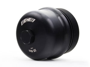 ES#2804266 - 002066ECS01-01 - Billet Aluminum Oil filter Cap - Black - Aluminum replacement for plastic OE housing - ECS - Porsche