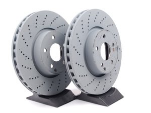 ES#2586606 - 000421111207KT1 - Front Brake Rotors - Pair (322x32) - Includes left and right front brake rotors - Genuine Mercedes Benz - Mercedes Benz