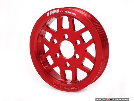 ES#2622719 - 002236ECS02B-03 - Light Weight Underdrive Power Steering Pulley Red Anodized - MKIV 1.8T - ECS - 