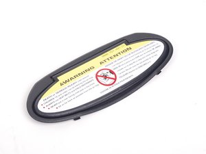 ES#1471873 - 9867319010101C - Sun Visor Mirror Housing - Satin Black - Non-illuminated vanity mirror housing - Left or Right side fitment - Genuine Porsche - Porsche