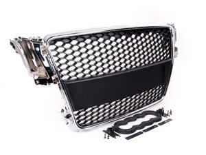 ES#2627649 - yt601211phc - RS5 Mesh Style Grille - Black With Chrome Frame - (NO LONGER AVAILABLE) - Add a sleek new look to your front end with this Euro style grille. - ECS - 