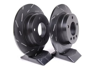 ES#522725 - USR554 - Sport Slotted Rear Brake Rotors - Pair (280x10) - Reduce the fading, improve your braking - EBC - BMW