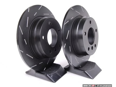 ES#522725 - USR554 - Sport Slotted Rear Brake Rotors - Pair (280x10) - Reduce the fading, improve your braking - EBC - BMW