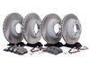 ES#2598677 - 99635140501PEKT3 - Performance Front & Rear Brake Service Kit - Featuring Sebro slotted rotors and Hawk HPS brake pads - Assembled By ECS - Porsche