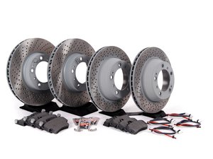 ES#2598676 - 99635140501OEKT3 - Front & Rear Brake Service Kit - Featuring Sebro rotors and Mintex brake pads - Assembled By ECS - Porsche