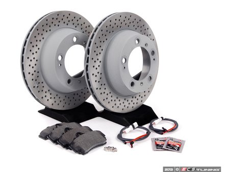 ES#2598678 - 99635240104ROKT2 - Rear Brake Service Kit - Featuring Sebro rotors and Mintex brake pads - Assembled By ECS - Porsche